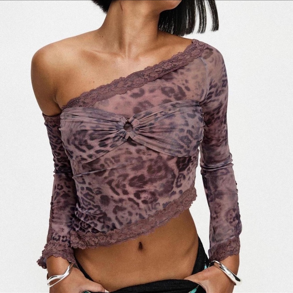 Princess Polly Leopard Off The Shoulder Top